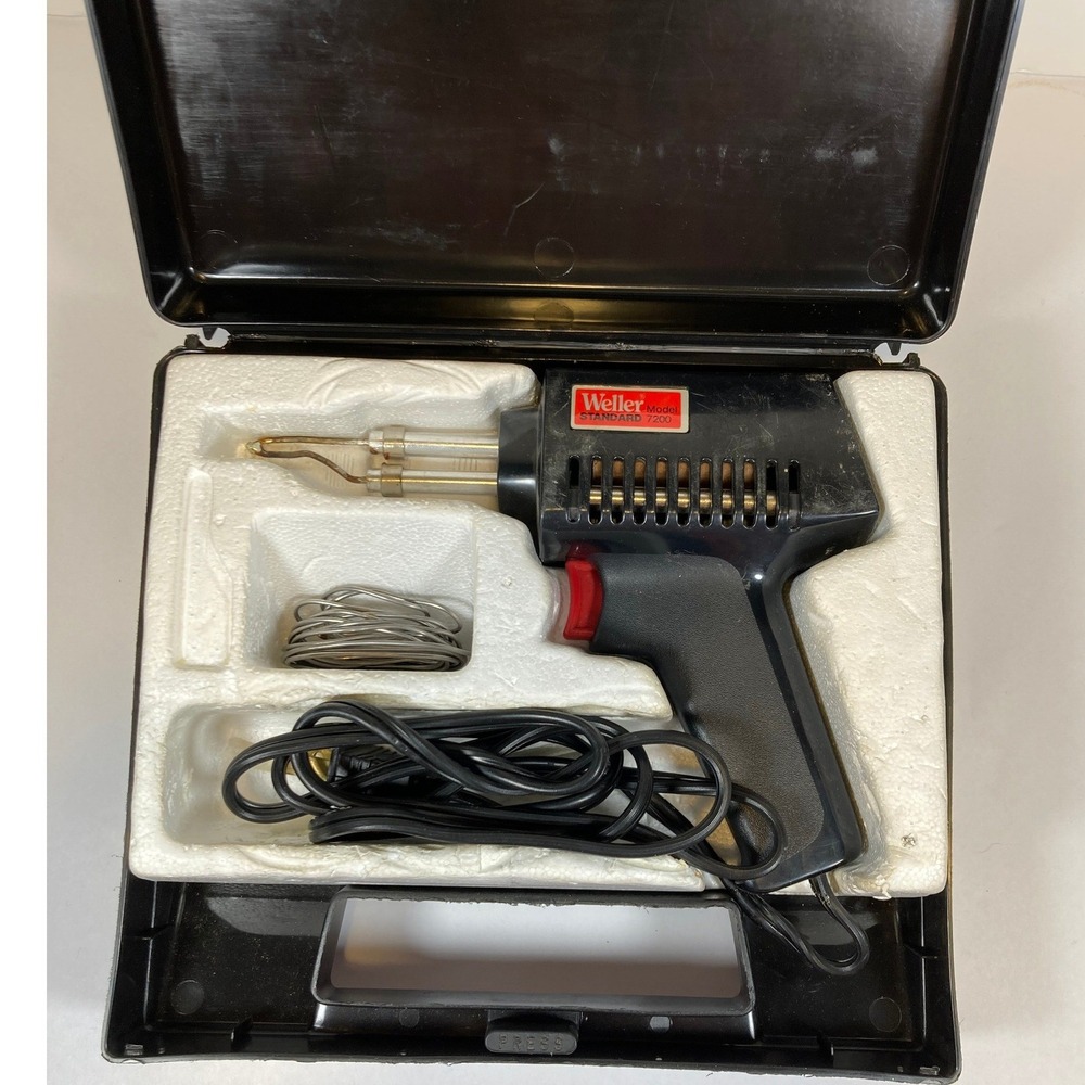 Weller Standard 7200 Soldering Gun Kit with Case and Solder Black Corded USA